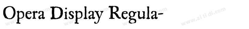 Opera Display Regula字体转换